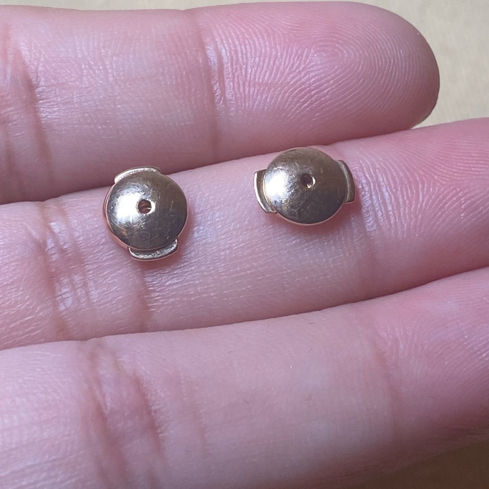 OMEGA Dewdrop 18K Yellow Gold Diamond Earrings - Picture 10 of 12
